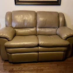 Leather Recliner Loveseat Sofa Couch