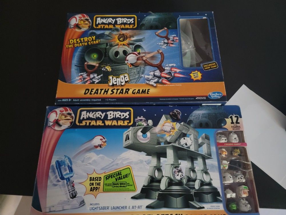 Angry Birds Star Wars AT AT Attack and Death Star Battle Game
