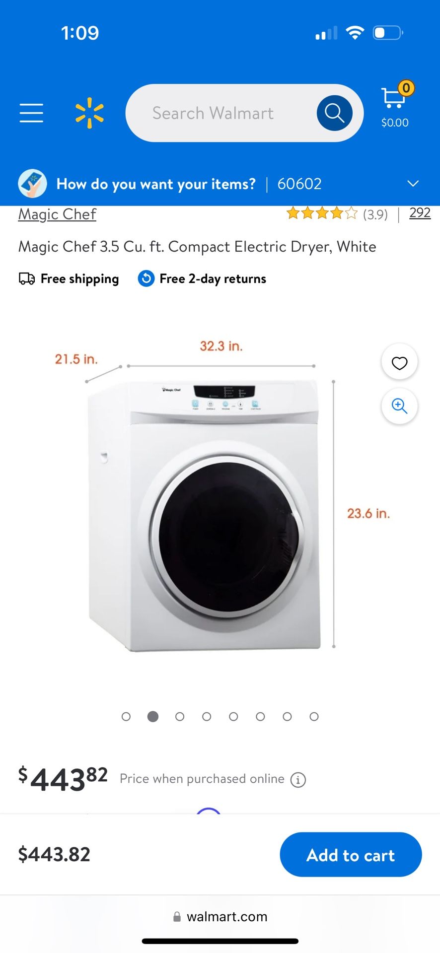 Apartment Dryer, Works On Standard Outlet