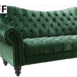 Green Velvet Loveseat OfferUp Special 