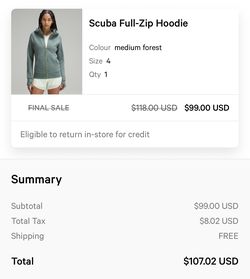 Lululemon Scuba Hoodie