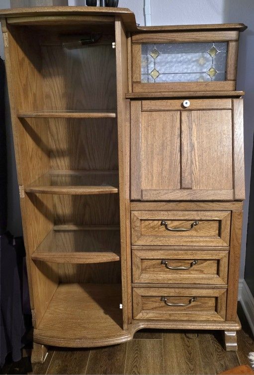 FREE - Hutch Cabinet With Drop-down Desk
