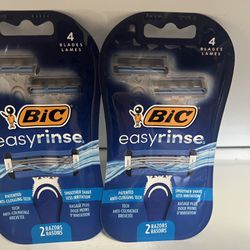 Bic easyrinse Disposable razor 2 for $8