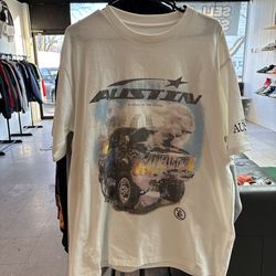 HELLSTAR X POST MALONE AUSTIN TEE CREAM SIZE XL