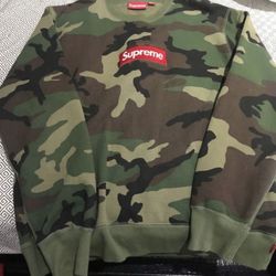 Supreme Box Logo Crewneck (FW15) Woodland Camo