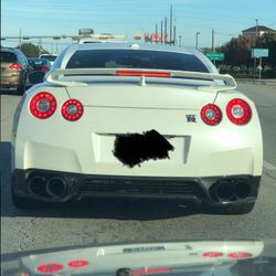 Nissan skyline R35 GTR oem white wing spoiler ala del alerón del coche 