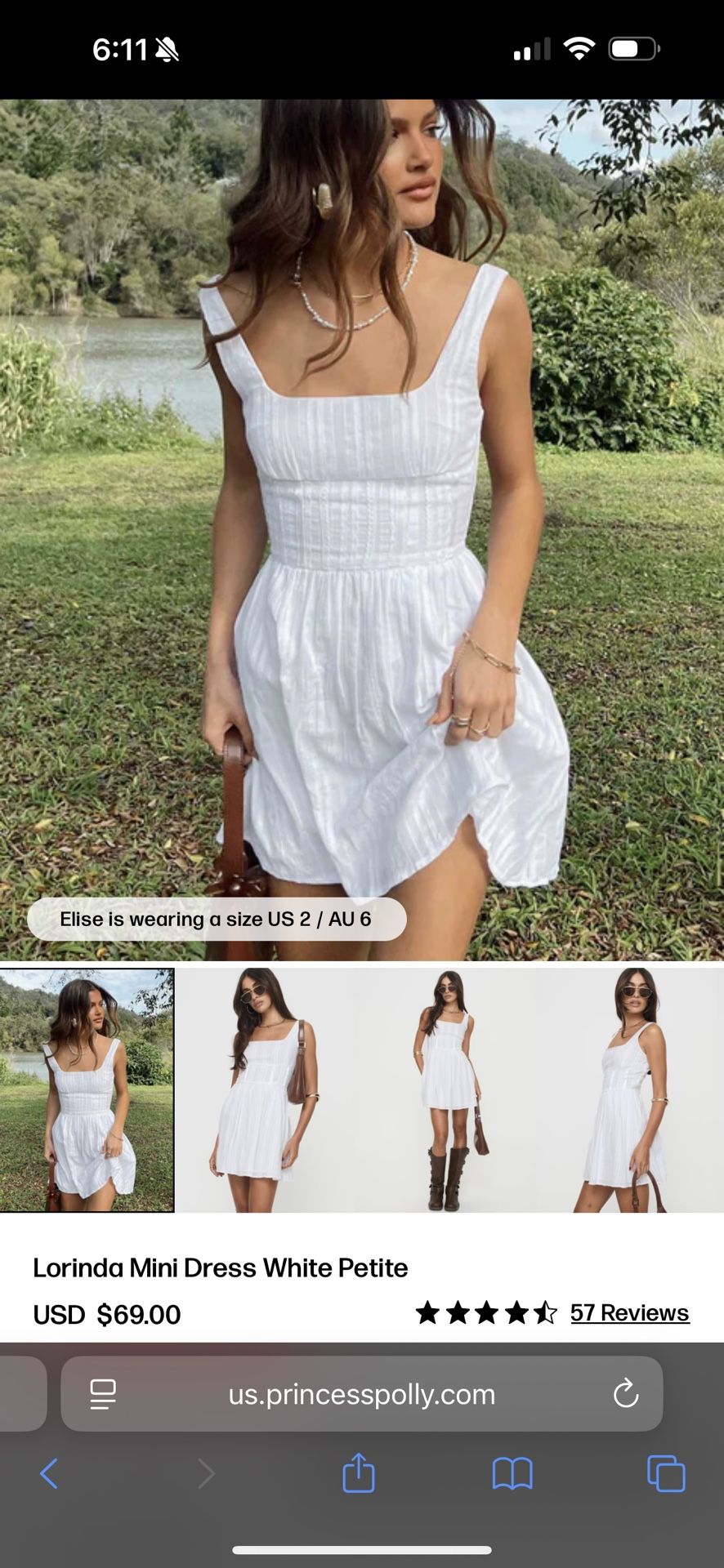Princess Polly organic mini dress