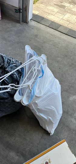 Bag of white hangers