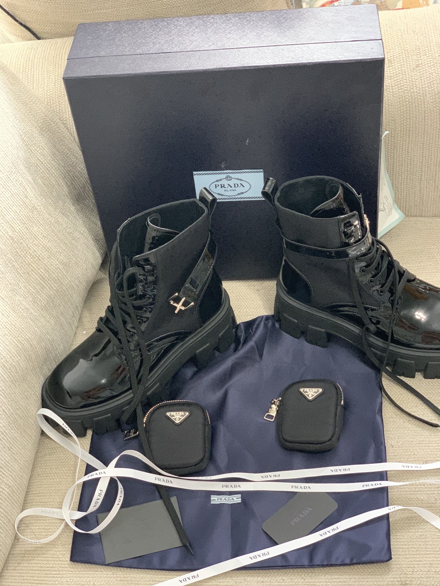 Prada Combat Boots Size 37