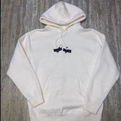 BRAND NEW NIKE Air Jordan 1 Banned Hoodie Off White SIZE MEDIUM embroidered- $40