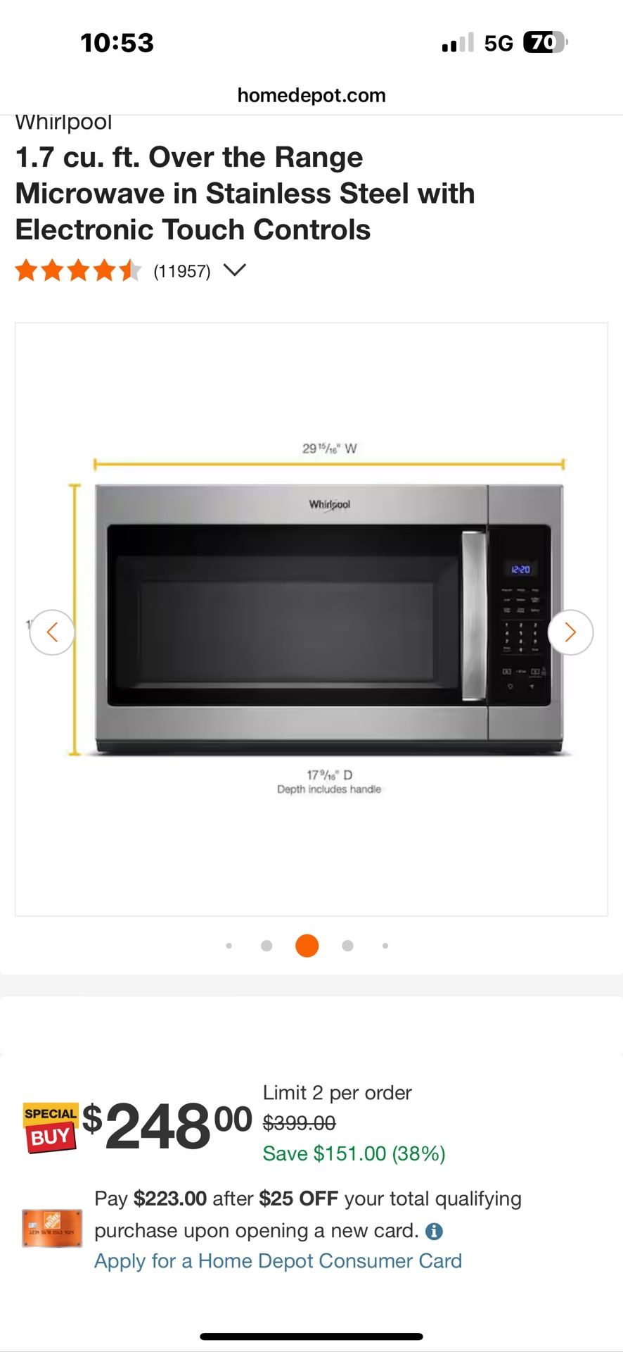 Over The Range Microwave