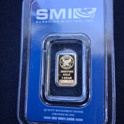 1g Gold Bar 