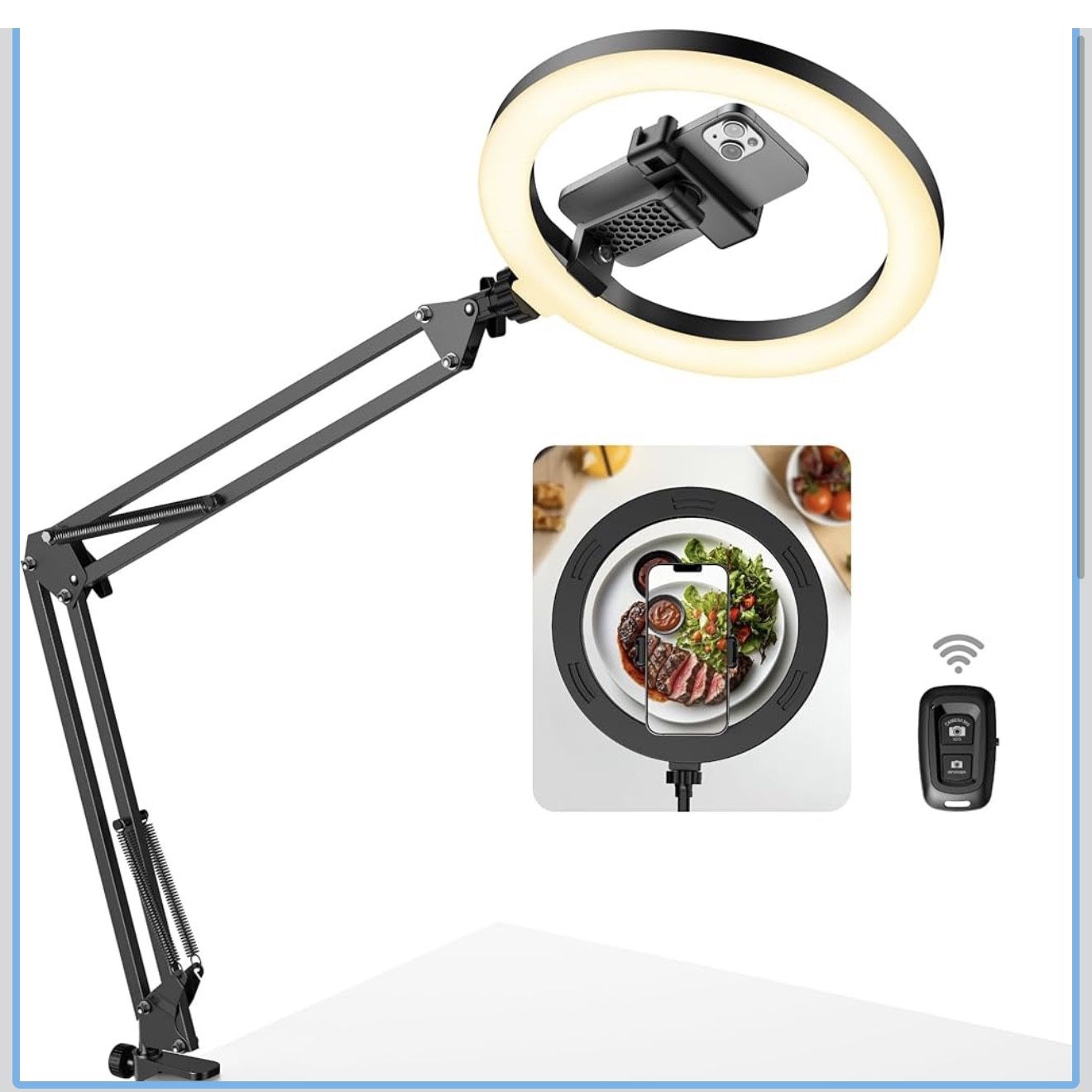 Ring light For Desk With Phone Holder