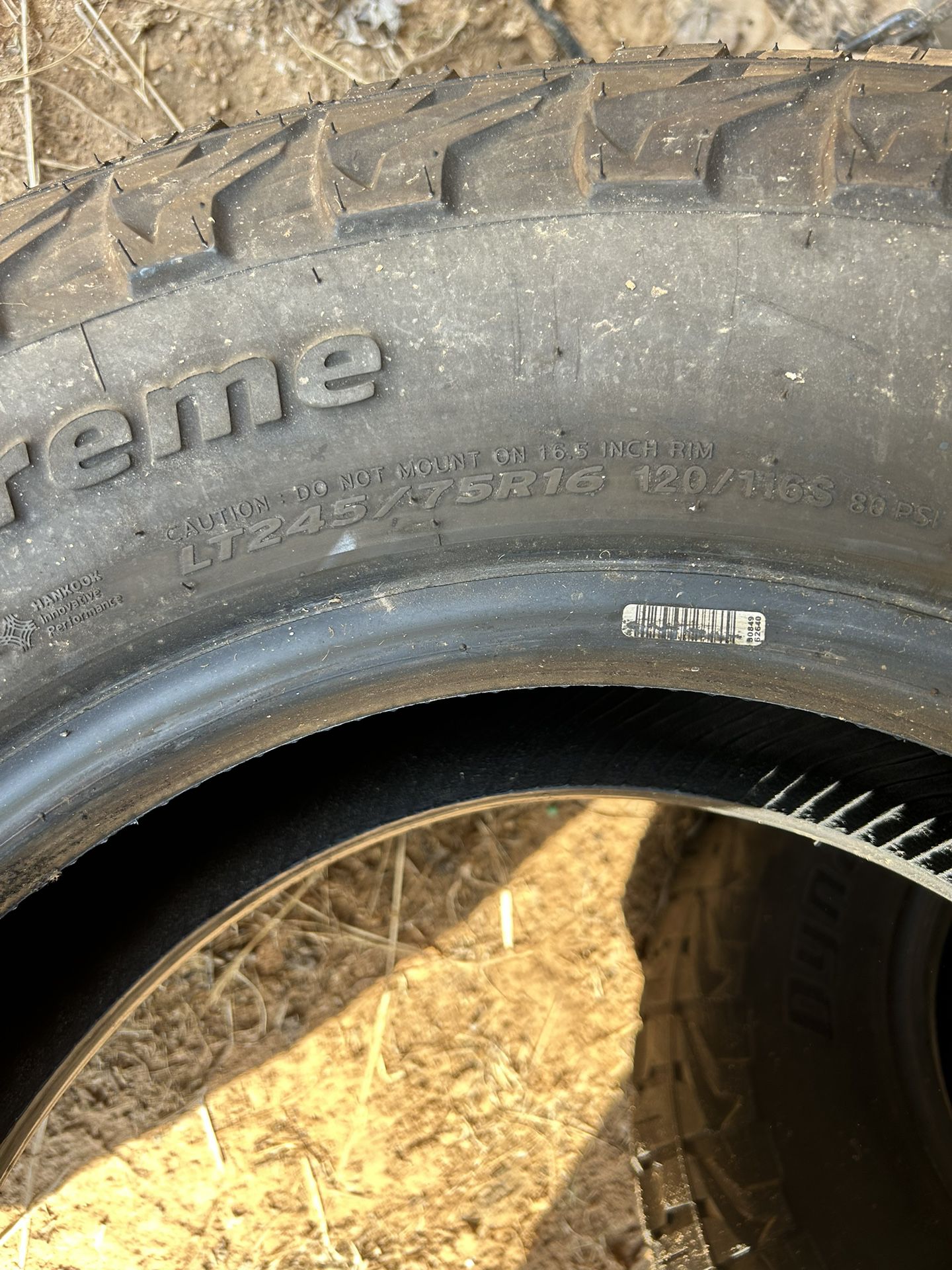 Two LT245/75R16 Tires