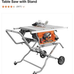 Table Saw with Stand