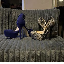 Two Pairs Of Sexy Heels Size 8