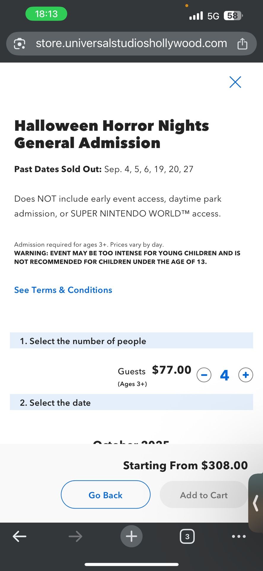 Hollywood Horror Nights 4pack 