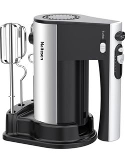 600W Powerful Hand Mixer Electric 10 Speed Powerful with Turbo Kitchen Handheld Mixer for Baking Cake Lightweight & Personal with Egg Baking Beaters D