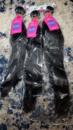 Cherry kinky straight human hair bundles