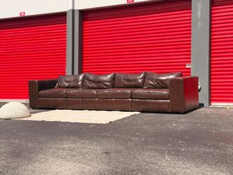 Modern Bernhardt stunning genuine leather couch