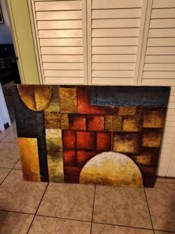 Wall art with 4 feet high 3 feet.