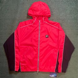 Nike Air full zip hybrid utility red jacket