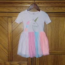 Toddler Girl Size 4T Unicorn Tulle Dress PRICE Is Firm Cash Only 