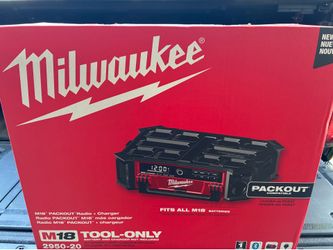 Brand new M18 Lithium-Ion Cordless PACKOUT Radio/Speaker with Built-In Charger