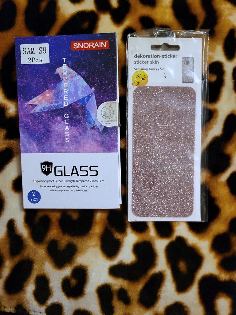NWT SAMSUNG S9 TEMPERED GLASS SCREEN PROTECTOR +SKIN