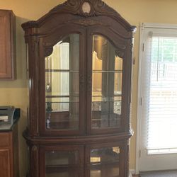 Antique Wooden China Cabinet