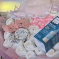Diaper bouquets perfect for baby shower gifts