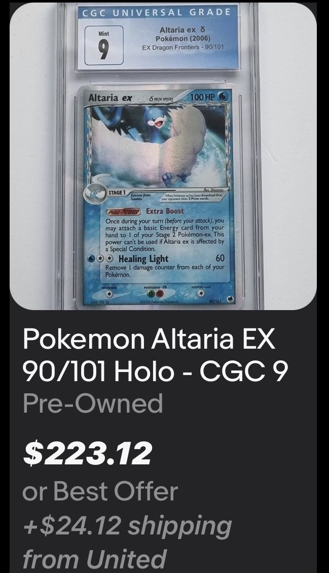 Altaria Ex (CGC) Graded 9