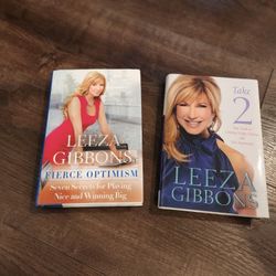 2 Leeza Gibbons books- Fierce Optimism, Take 2 , excellent condition 