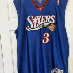Allen Iverson   Philadelphia Sixers Champion authentic   jersey adult 2xl XXL 52