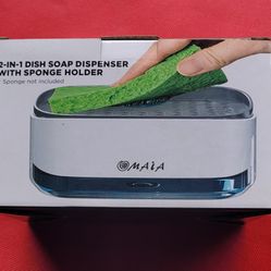 OMAIA 2-in-1 Dish Soap Dispenser with Sponge Holder