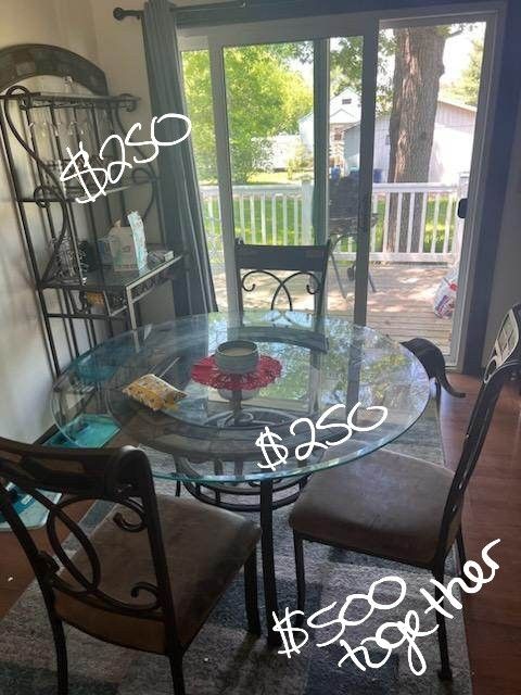 Kitchen Table and Wine and Glass Holder