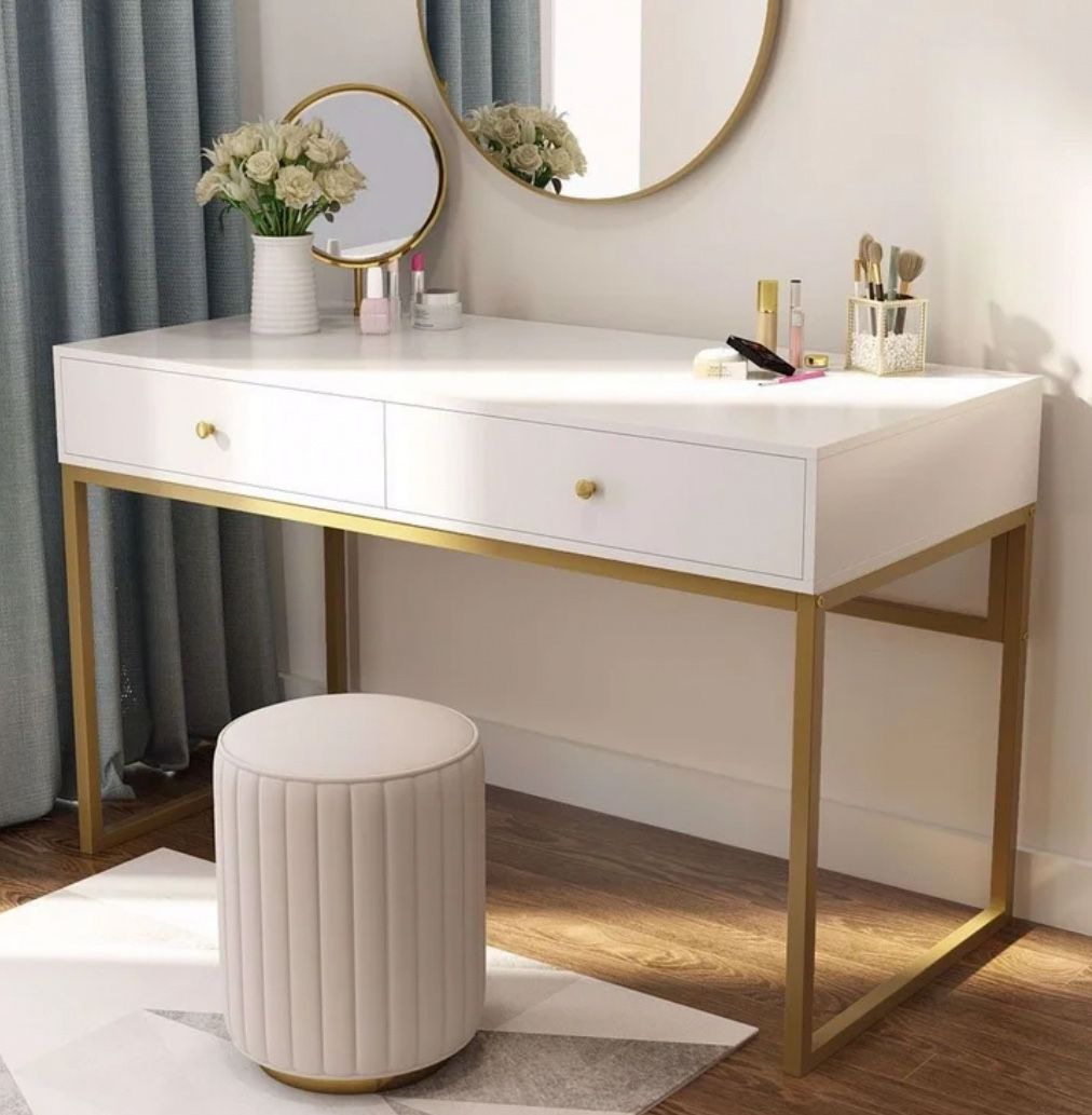 Beautiful White and Gold Desk