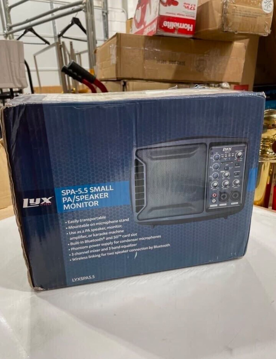 LYXPRO Small 5.5 in PA Speaker Monitor, Class-d Amplifier with Band EQ and Mixer