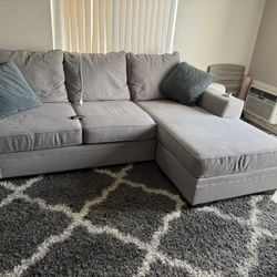 Light Gray Couch With Pillows