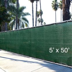 5'×50' (Green Color) Privacy Fence Screen
