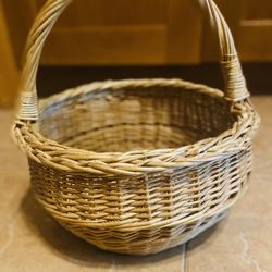 Hand Made Wicker Basket, 12-13” Wide. 