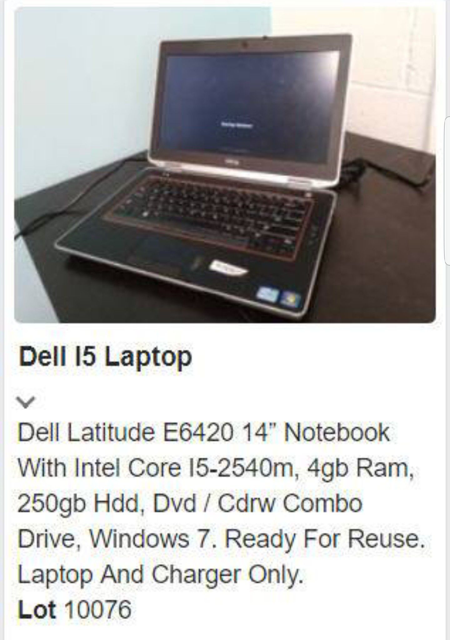 DELL Latitude E6420 i5 laptop computer