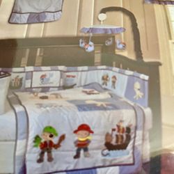 Pirates 9 Piece Crib Bedding. Adorable Pirates Theme. New!!! Includes Super Cute Artwork.   Price Is FIRM