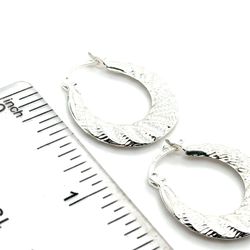 925 Sterling Silver Flat Spiral Hanging Earrings 2.25grams 177243 3