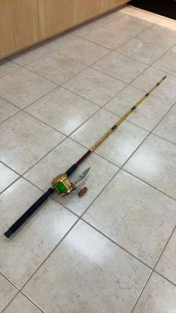 SOUTH BEND ROCK COD ROD SPECIAL / PENN INTERNATIONAL 30 SINGLE SPEED SALT WATER REEL.