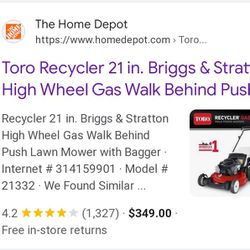 Toro 21" High Wheel GAS Tow Behind Push On Lawn Mower 