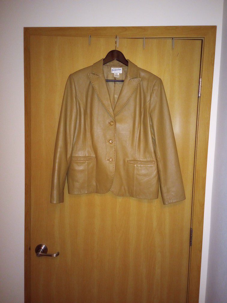 Pendleton Women's Leather Jacket, Size L