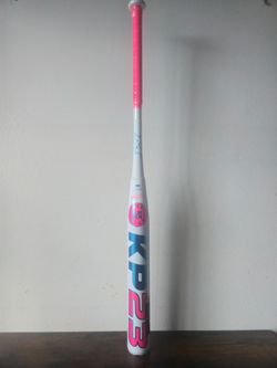 Miken Freak KP23 25oz Two-Piece Slowpitch Softball Bat White Pink Blue