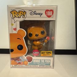 Funko Disney Winnie The Pooh Pop! Valentines Winnie The Pooh Flocked Vinyl Figure Hot Topic Exclusive