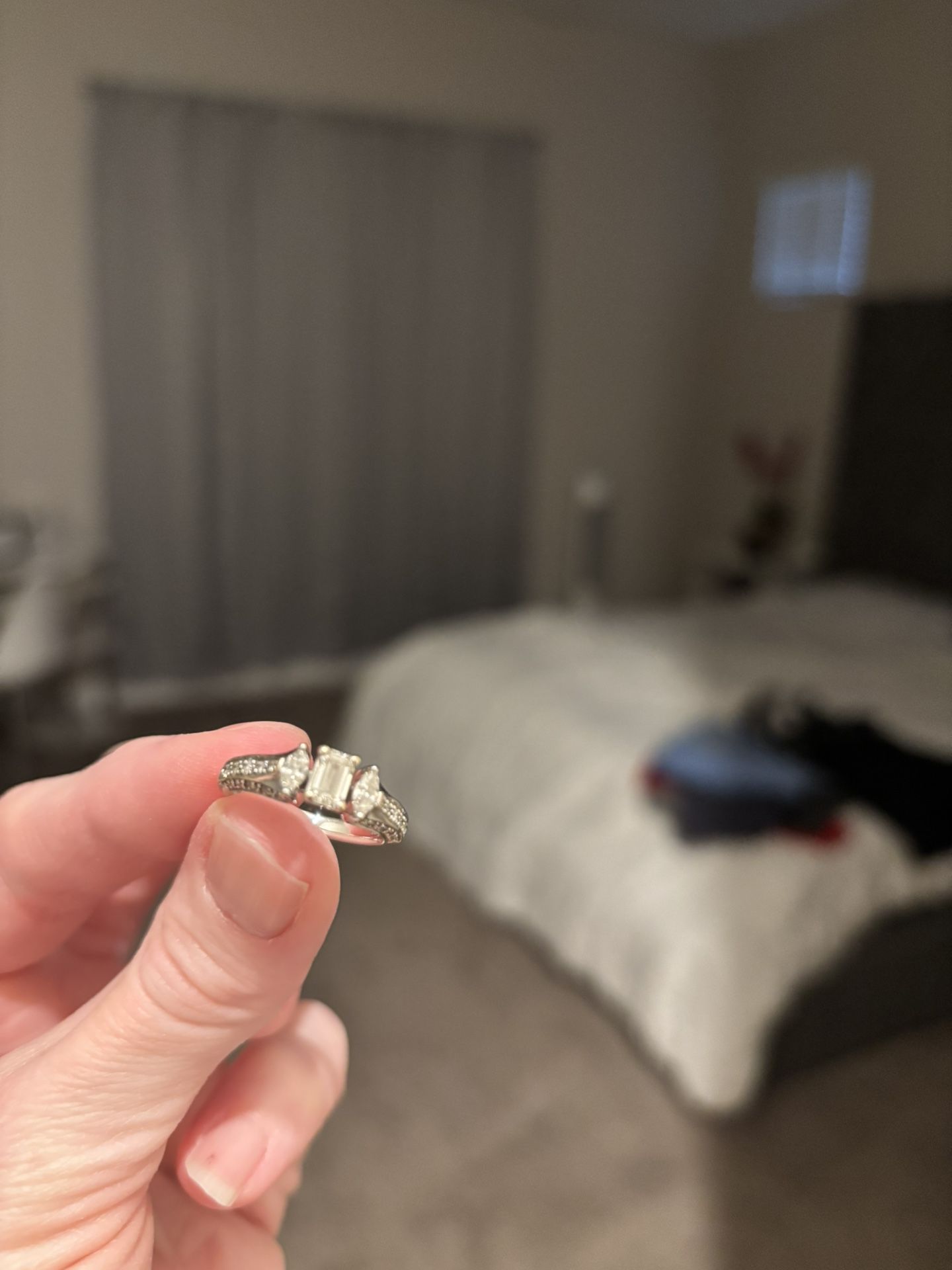 Diamond Emerald Cut Engagement Ring